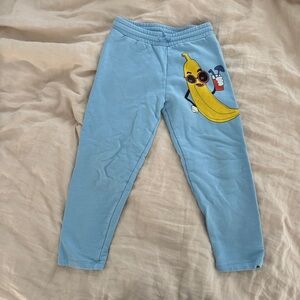 Mini Rodini Kids Blue Banana Sweatpants Size 116-122 (6-7 Years)